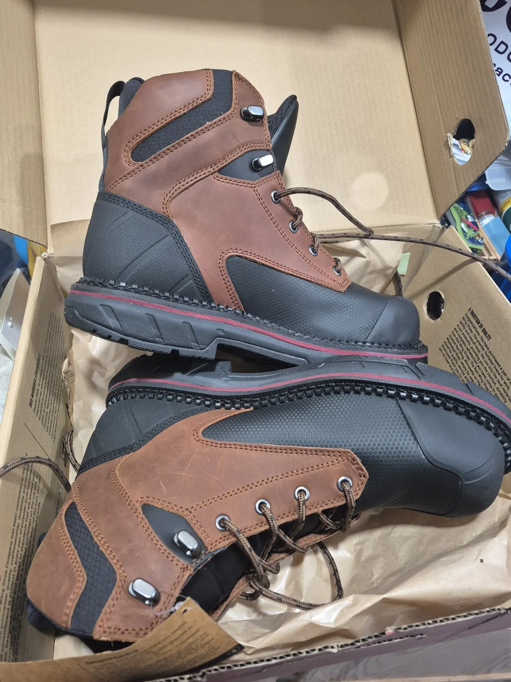 Red Wing Shoes Brown and Black Work Boots